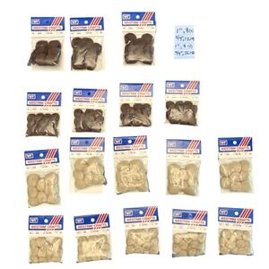 Westrim Crafts Vintage Pom-Poms Bulk Lot 17 Packs Brown Beige 1" 3/4" DIY Craft